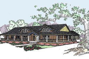 Ranch Exterior - Front Elevation Plan #60-292
