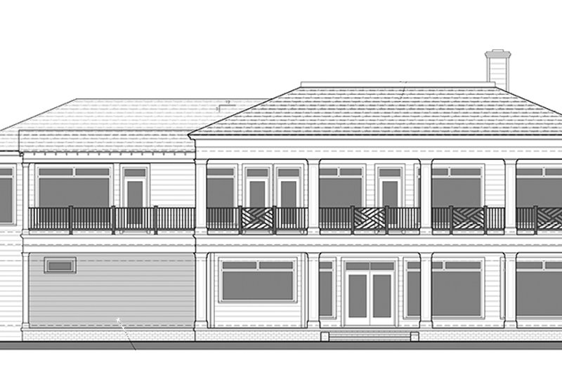 Dream House Plan - Exterior - Rear Elevation 1 for Classical House Plan #1058-83 - 4 bed, 4.5 bath