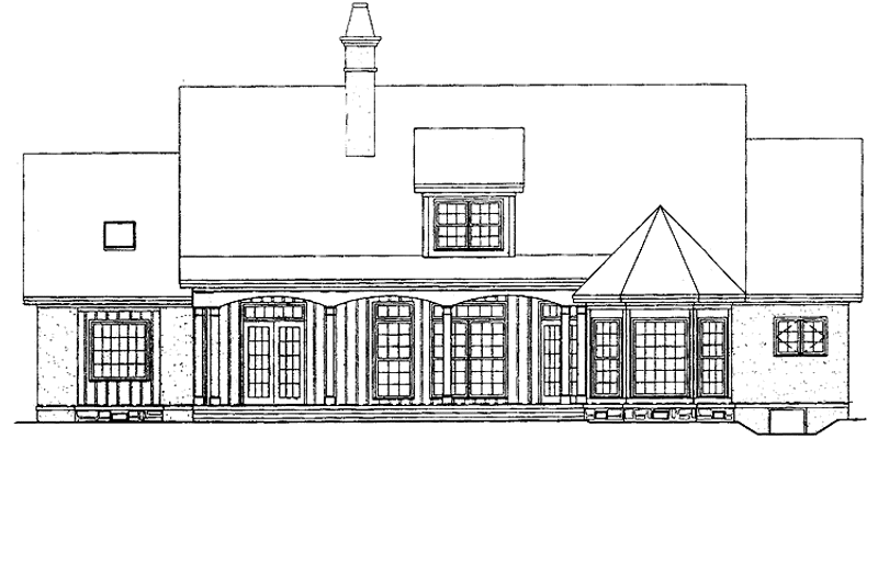 House Blueprint - Exterior - Rear Elevation for Country House Plan #929-260 - 3 bed, 2 bath