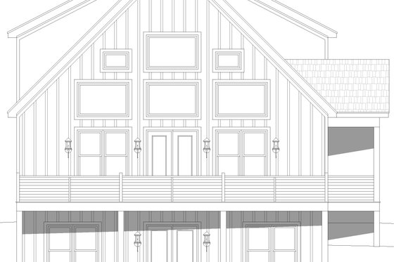 Exterior - Other Elevation 3 for Country House Plan #932-1315 - 4 bed, 2.5 bath