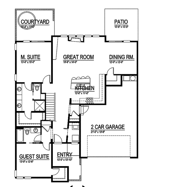 House Design - Floor Plan - Main Floor Plan #569-19