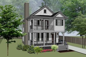 Southern Exterior - Front Elevation Plan #79-344