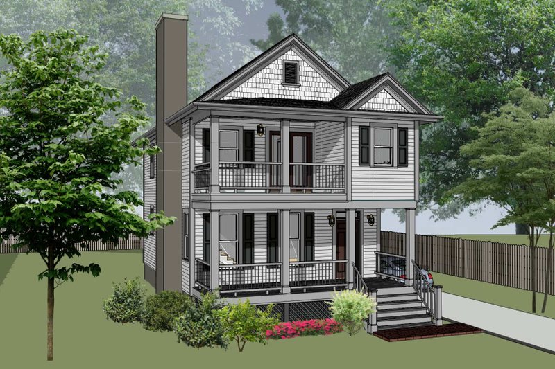 Southern Style House Plan - 3 Beds 2.5 Baths 1500 Sq/Ft Plan #79-344