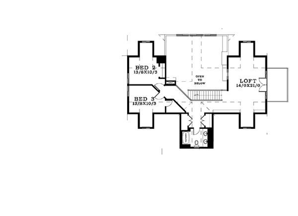 House Plan Design - Craftsman Floor Plan - Upper Floor Plan #943-22