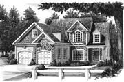 Country Style House Plan - 4 Beds 3 Baths 2056 Sq/Ft Plan #927-824 Exterior 