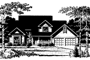 Architectural House Design - Country Exterior - Front Elevation Plan #328-246