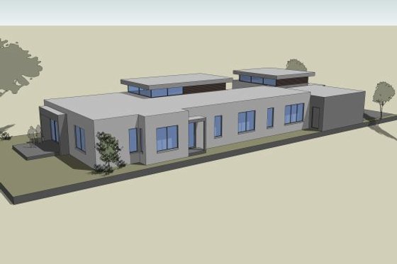 Exterior - Other Elevation 3 for Modern House Plan #496-23 - 4 bed, 2.5 bath