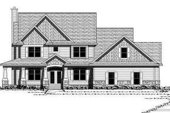 Exterior - Front Elevation 4 for Craftsman House Plan #51-308 - 3 bed, 2.5 bath