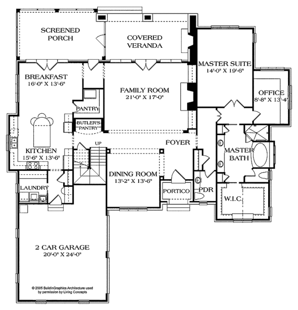 House Design - Country Floor Plan - Main Floor Plan #453-449