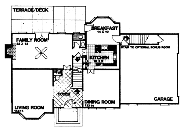 Home Plan - European Floor Plan - Main Floor Plan #30-285