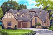 European Style House Plan - 4 Beds 4.5 Baths 4378 Sq/Ft Plan #413-829 