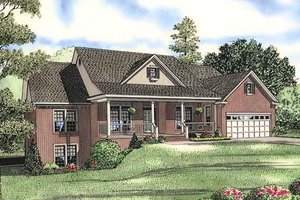 Country Exterior - Front Elevation Plan #17-645