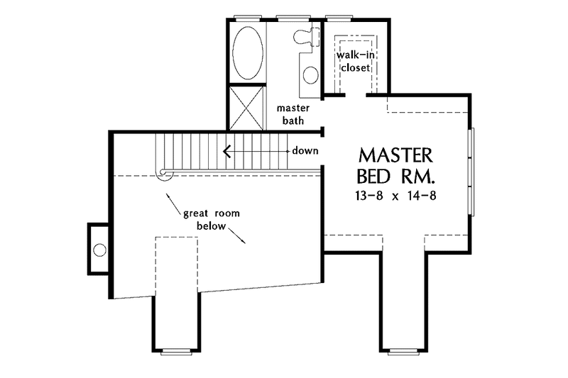 Home Plan - Floor Plan - Upper Floor for Country House Plan #929-396 - 3 bed, 2 bath