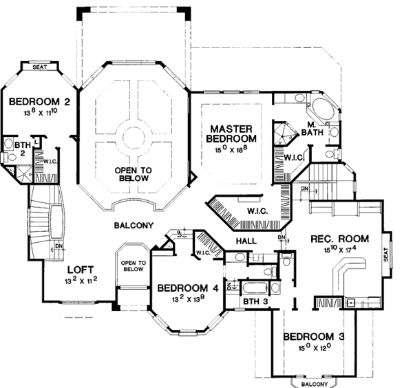 Dream House Plan - Contemporary Floor Plan - Upper Floor Plan #472-212