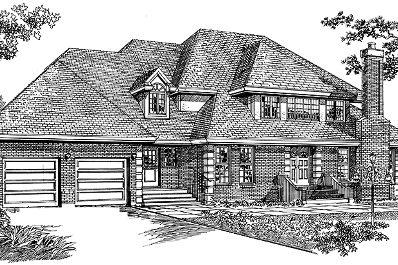 House Plan Design - Traditional Exterior - Front Elevation Plan #47-989