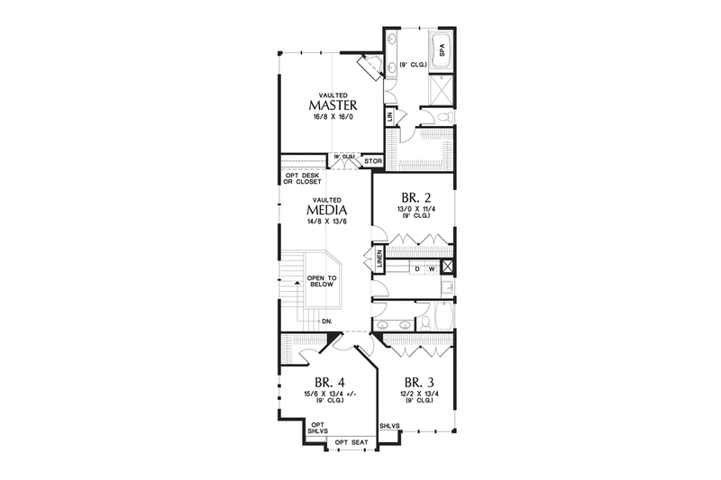 House Plan Design - Floor Plan - Upper Floor for Craftsman House Plan #48-903 - 4 bed, 3 bath