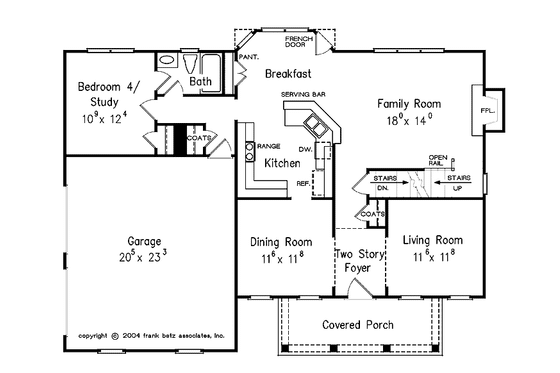 Floor Plan - Main Floor for Classical House Plan #927-277 - 4 bed, 3 bath
