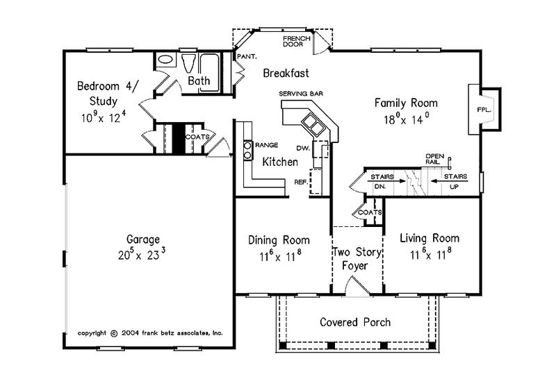 Home Plan - Floor Plan - Main Floor for Classical House Plan #927-277 - 4 bed, 3 bath