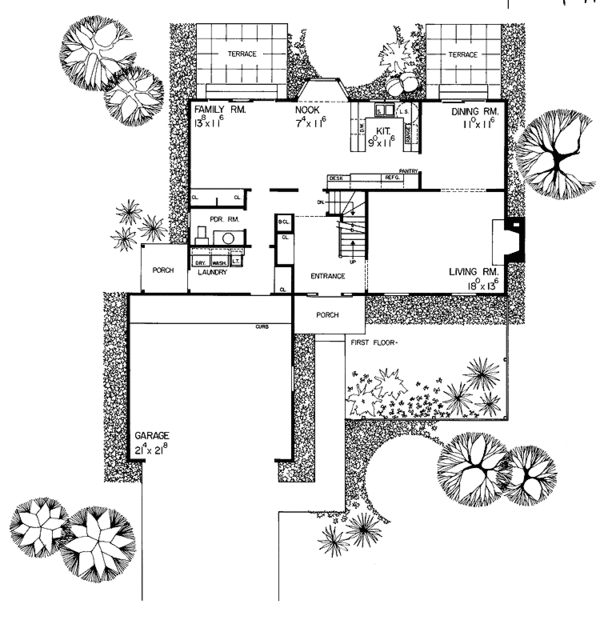 Dream House Plan - Colonial Floor Plan - Main Floor Plan #72-654