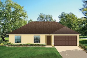 Ranch Exterior - Front Elevation Plan #1058-31