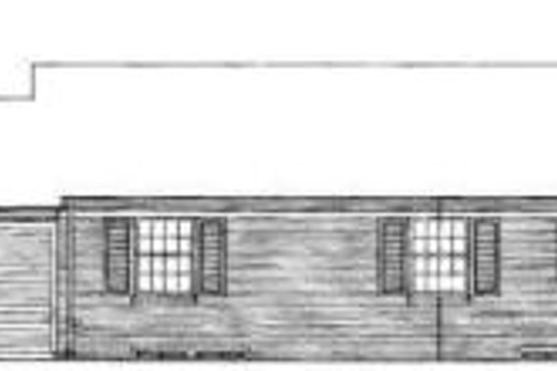 Home Plan - Exterior - Rear Elevation for Southern House Plan #72-311 - 3 bed, 2 bath