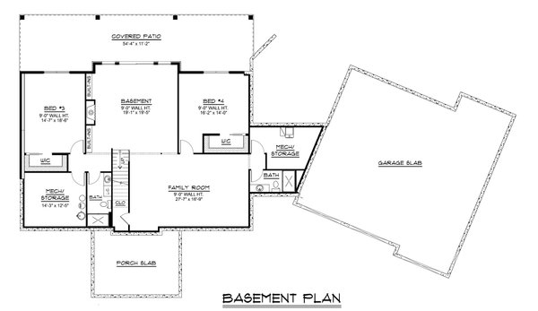 House Plan Design - Floor Plan - Lower Floor for Modern House Plan #1064-438 - 2 bed, 2.5 bath