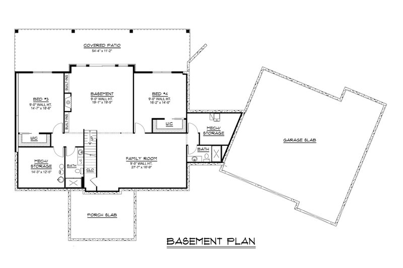 House Plan Design - Floor Plan - Lower Floor for Modern House Plan #1064-438 - 2 bed, 2.5 bath