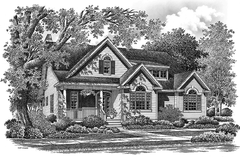 Architectural House Design - Exterior - Front Elevation 3 for Country House Plan #929-765 - 3 bed, 2.5 bath