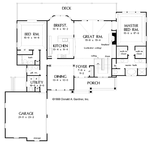 Architectural House Design - Craftsman Floor Plan - Main Floor Plan #929-431