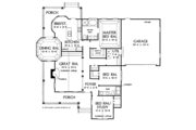 Country Style House Plan - 3 Beds 2 Baths 1737 Sq/Ft Plan #929-190 Floor 