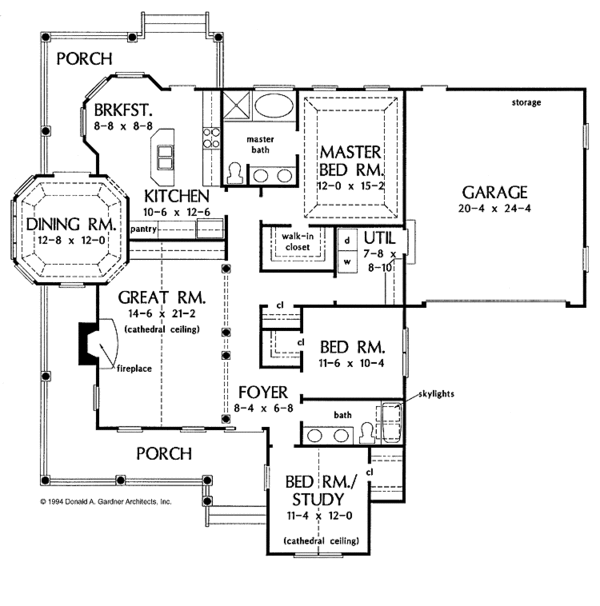 House Design - Country Floor Plan - Main Floor Plan #929-190