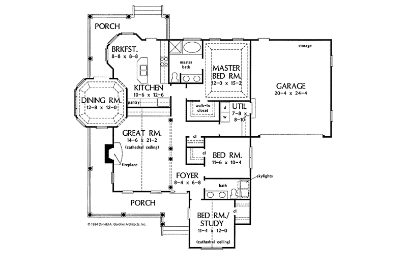 Home Plan - Floor Plan - Main Floor for Country House Plan #929-190 - 3 bed, 2 bath