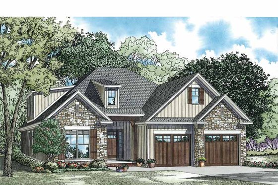 Exterior - Front Elevation 3 for Country House Plan #17-3357 - 3 bed, 3 bath