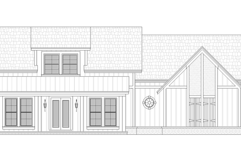 Home Plan - Exterior - Front Elevation 4 for Farmhouse House Plan #45-622 - 3 bed, 2 bath