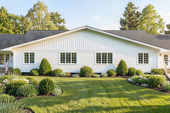 Exterior - Rear Elevation for Ranch House Plan #312-597 - 3 bed, 2 bath