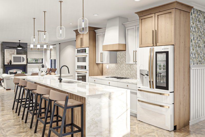 House Blueprint - Interior - Kitchen 1 for Modern House Plan #455-658 - 4 bed, 3.5 bath