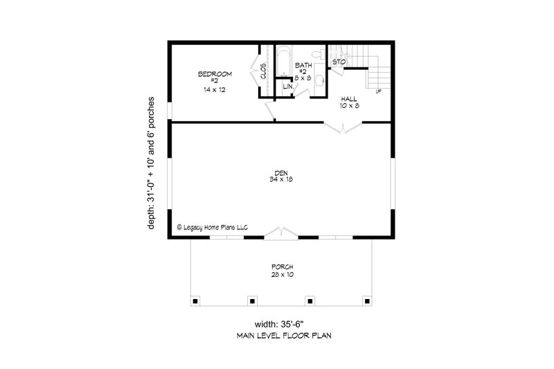 House Plan Design - Floor Plan - Main Floor for Modern House Plan #932-739 - 2 bed, 2.5 bath