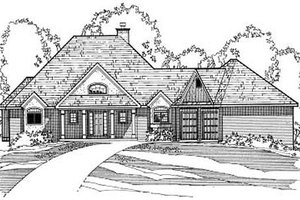 Southern Exterior - Front Elevation Plan #31-123