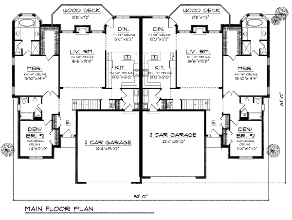 Home Plan - Traditional Floor Plan - Main Floor Plan #70-750