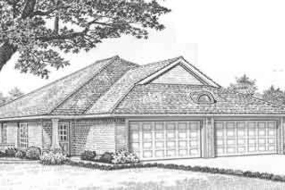 Exterior - Front Elevation for Traditional House Plan #310-437 - 2 bed, 2 bath