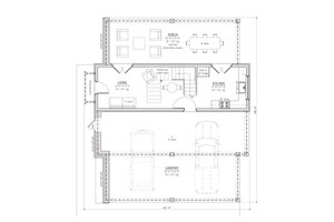 Floor Plan - Main Floor for Craftsman House Plan #1094-27 - 2 bed, 2 bath