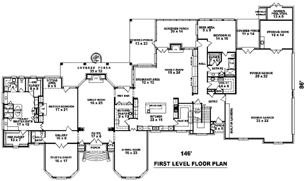 European Floor Plan - Main Floor Plan #81-1361