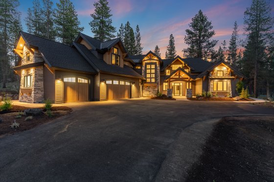 Exterior - Front Elevation 3 for Craftsman House Plan #892-46 - 5 bed, 5.5 bath