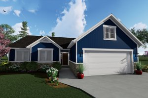 Ranch Exterior - Front Elevation Plan #1060-41