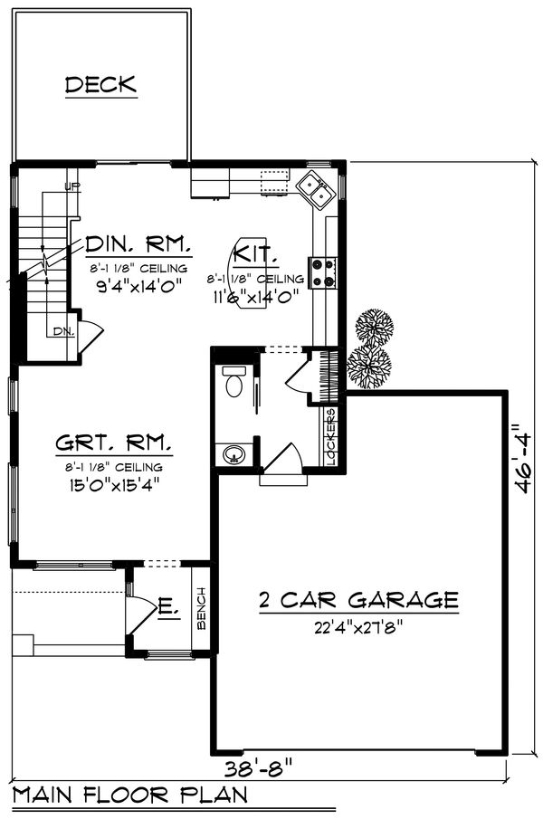 Architectural House Design - Modern Floor Plan - Main Floor Plan #70-1456