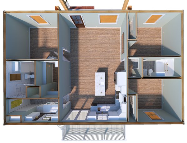 House Design - Floor Plan - Other Floor for Farmhouse House Plan #44-321 - 3 bed, 2 bath
