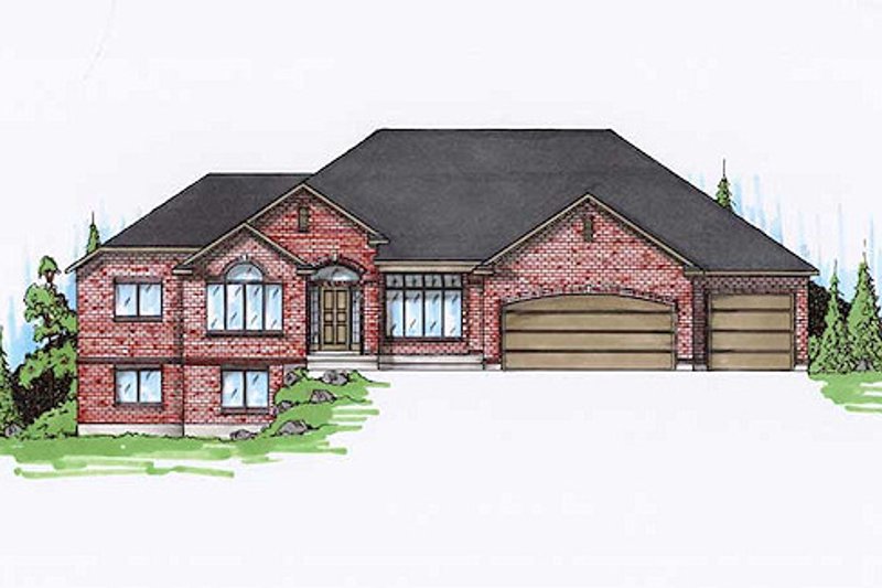Traditional Style House Plan - 3 Beds 3.5 Baths 1991 Sq/Ft Plan #5-263