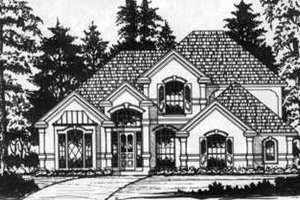 European Exterior - Front Elevation Plan #40-364