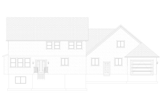 Exterior - Rear Elevation for Farmhouse House Plan #1060-207 - 5 bed, 3 bath