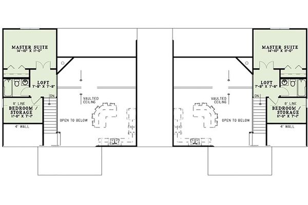 Architectural House Design - Cottage Floor Plan - Upper Floor Plan #17-2565